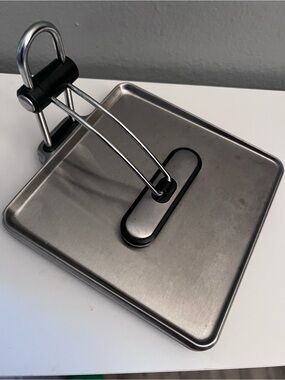 simplehuman Stainless Steel Countertop Paper Towel Holder with Black Accents